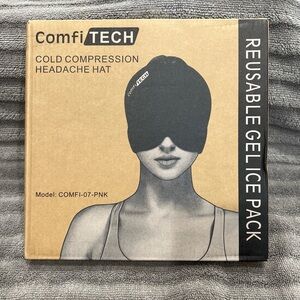 Black Cold Compression Headache Hat